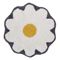 Kúpeľňový koberček Fi 60cm biely Cotton Floral