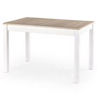 Rozkladací stôl Maurycy 118/158x75cm Płyta/Abs/Mdf – Dub Sonoma/Biely