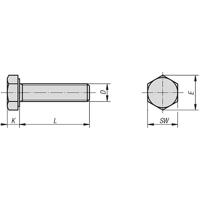 Skrutka 5.8 12x70 DIN933 ZN