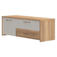 TV stolík Gala TV135-1K2F/GL lakované pacific walnut/beige