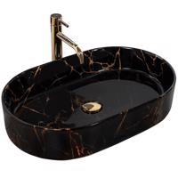 Umývadlo na dosku Nadia 60 Black Marble Shiny Reau0539