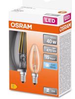 Žiarovka LED OSRAM FIL E14 B35 4W 4000K 2ks
